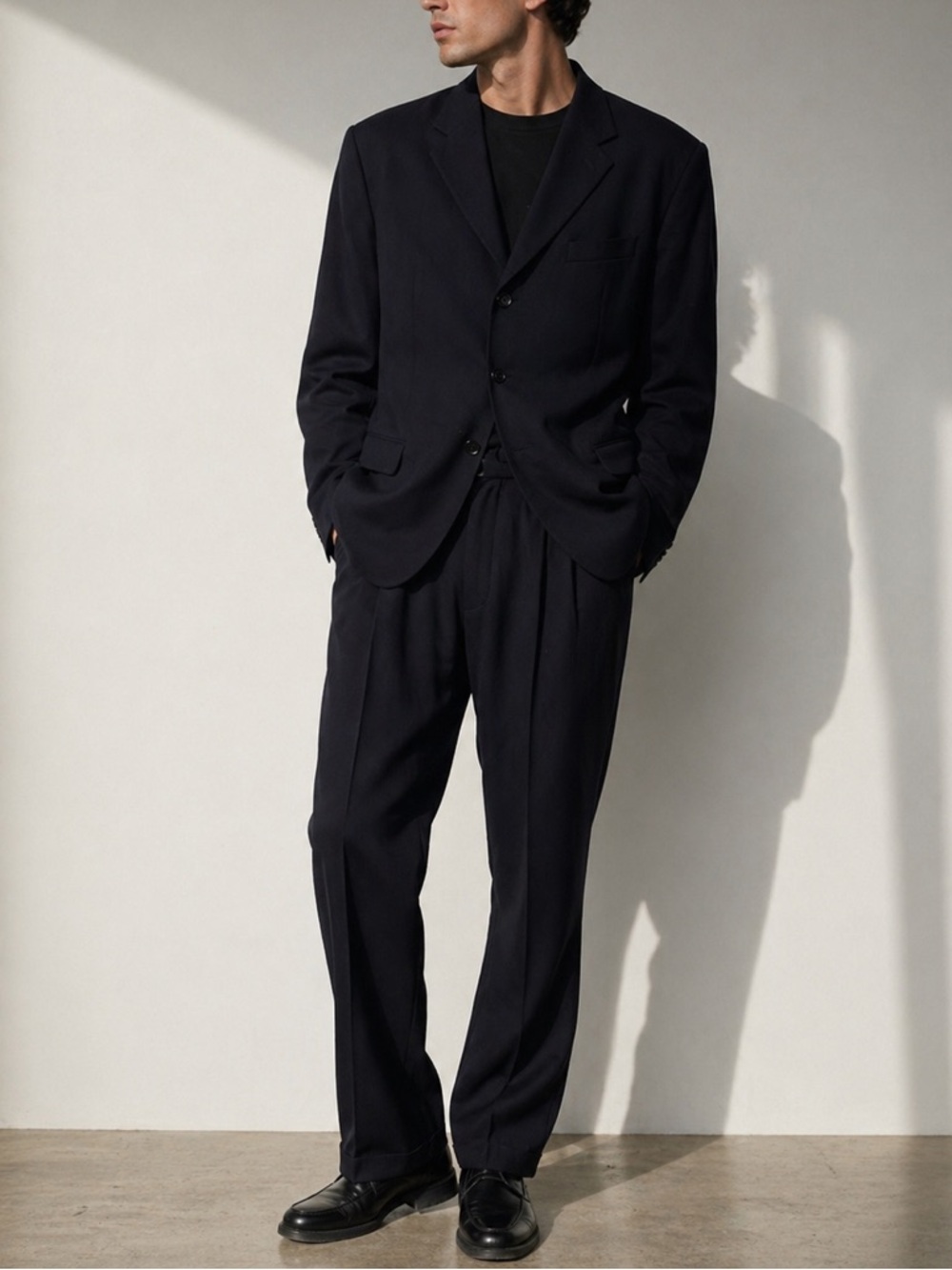 90’s Italian wool Arthur Chapnik Tailored Two-Piece Blazer Trousers suit 40R/31